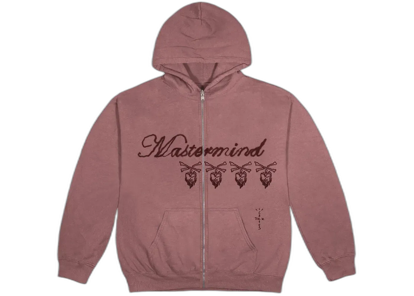 Travis Scott Cactus Jack Mastermind Skull Zip Up Hoodie Red