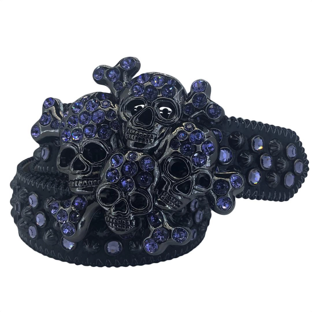 Bb Simons Triple Skull Belts